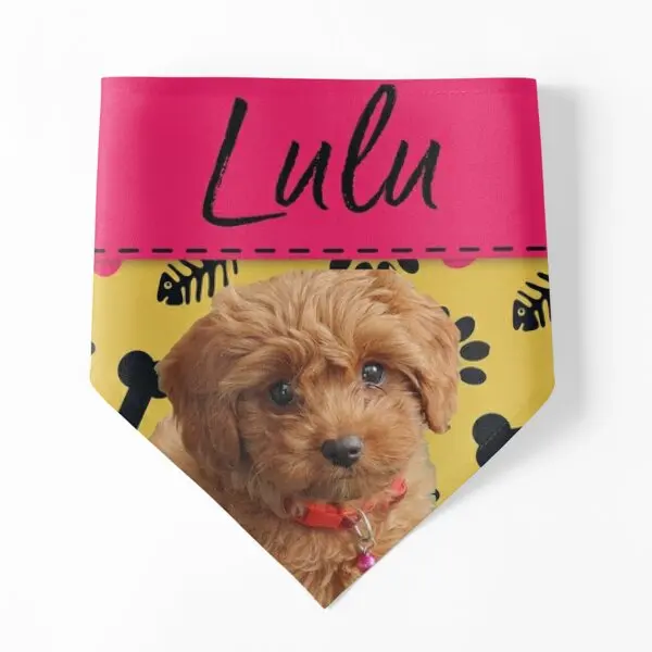 

Банданы с надписью «DAD Loves Lulu Dog», праздничное полотенце-шарф для вечеринки, аксессуары для рождественского кота, ошейник-платок, шейный платок, щенок