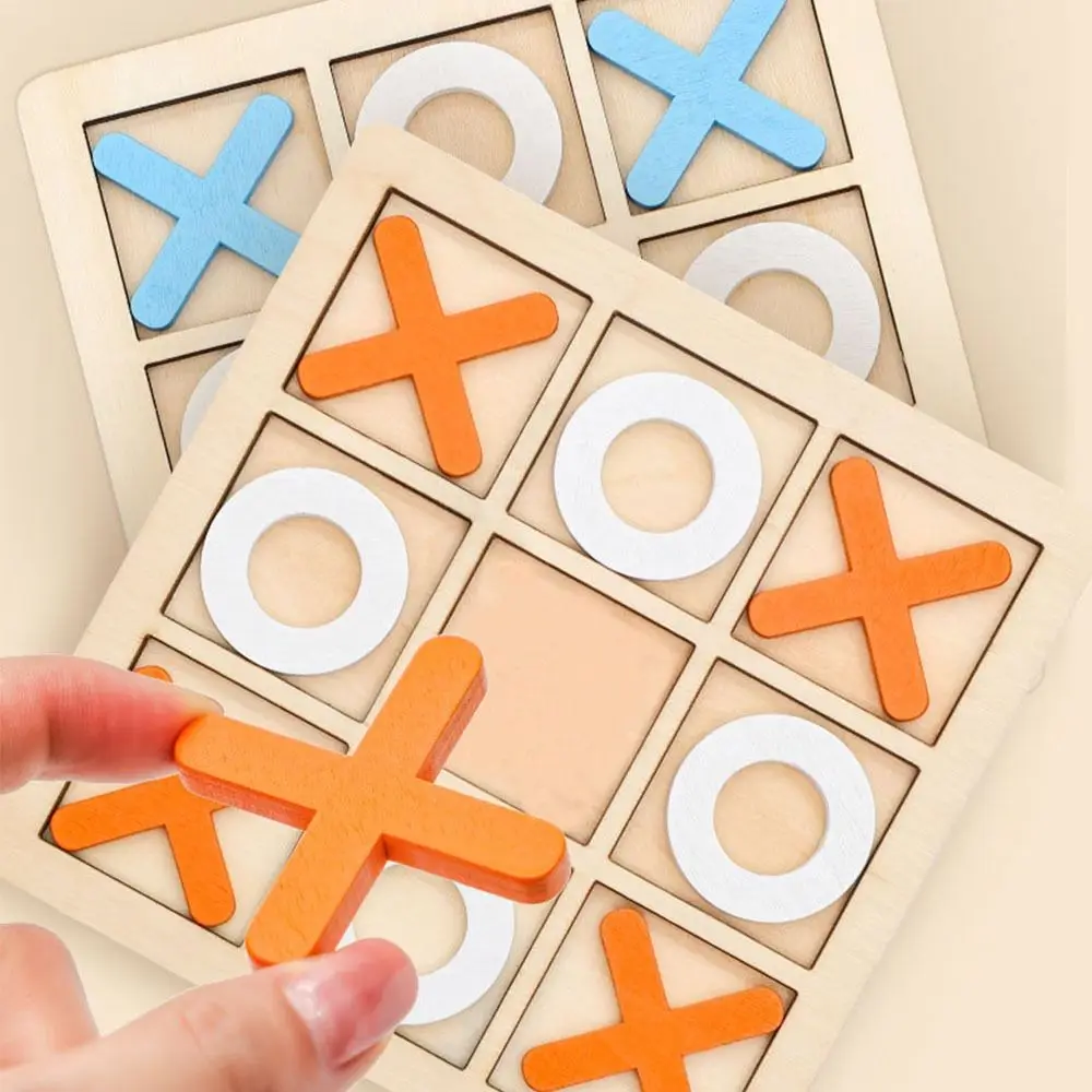 

And Crosses Educational Toys Parent-Child Toys XO Chess Game Tic Tac Toe Game Montessori Wooden Toy Puzzle Table Game