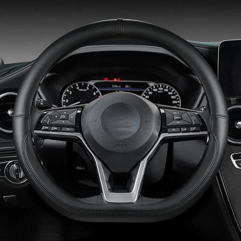 Фото Автомобильный чехол на руль для Nissan X-Trail Qashqai March Serena Micra Kicks 2017-2024 Altima Teana 2023, автоаксессуары №4