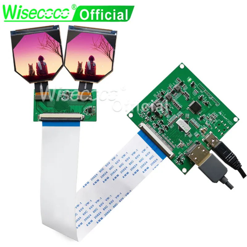 Wisecoco VR AR Lcd Display Tft 2.1 Inch 1600x1600 Small Screen For Raspberry Pi 3 Panel Mipi Controller Board High PPI