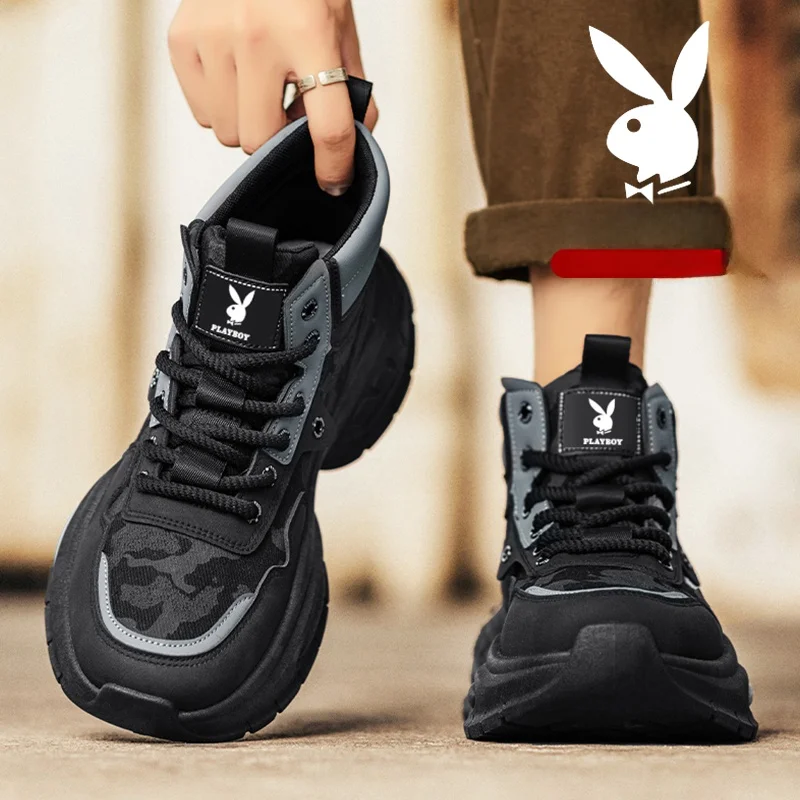 Ботинки Playboy мужские осенние и зимние уличные армейские короткие ботинки для