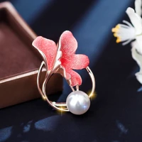 new oil drip brooch morning glory brooch female fashion exquisite corsage jewelry pearl inlaid brooch pin silk scarf hot sale