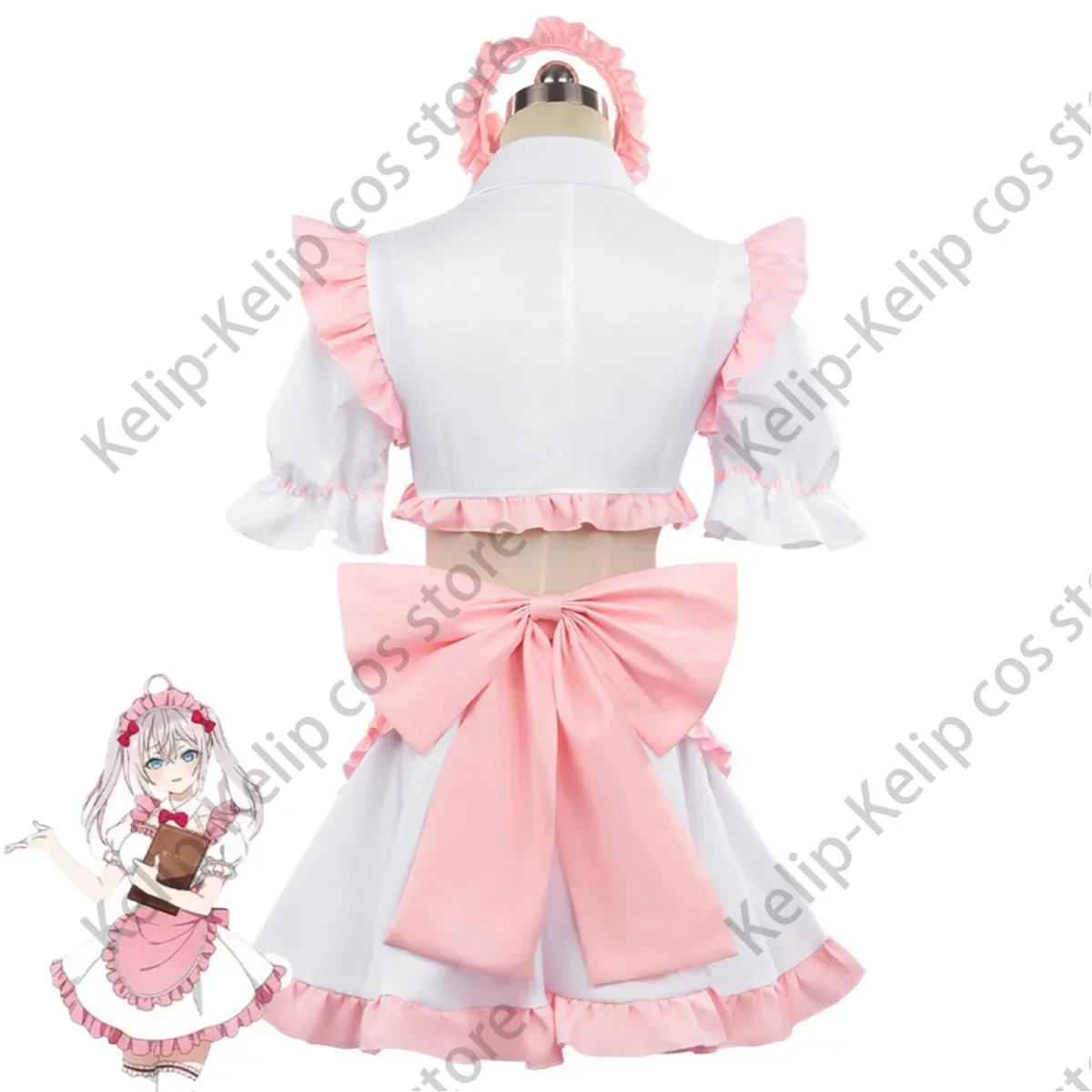 Аниме Alya Sometimes Hides Her Feelings in Russian Suo Yuki Alisa Mikhaylovna Kujo Косплей Костюм Горничной Наряд