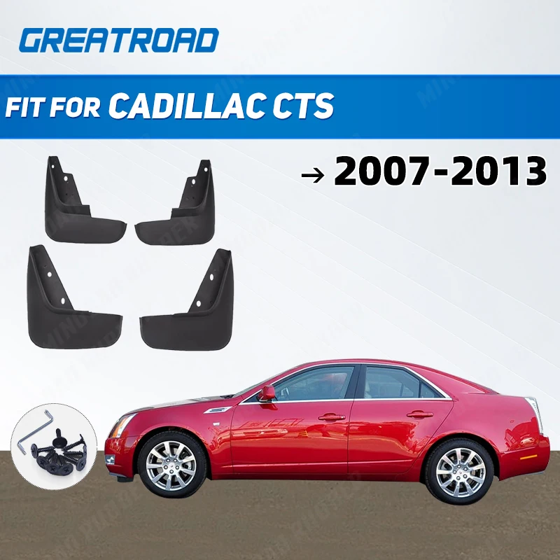 

For Cadillac CTS 2007 2008 2009 2010 2011 2012 2013Set Car Mud Flaps Mudflaps Splash Guards Mud Flap Mudguards Fender Front Rear