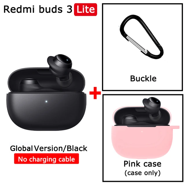 Xiaomi Redmi Buds 3 Lite Black Global version + Pink Case