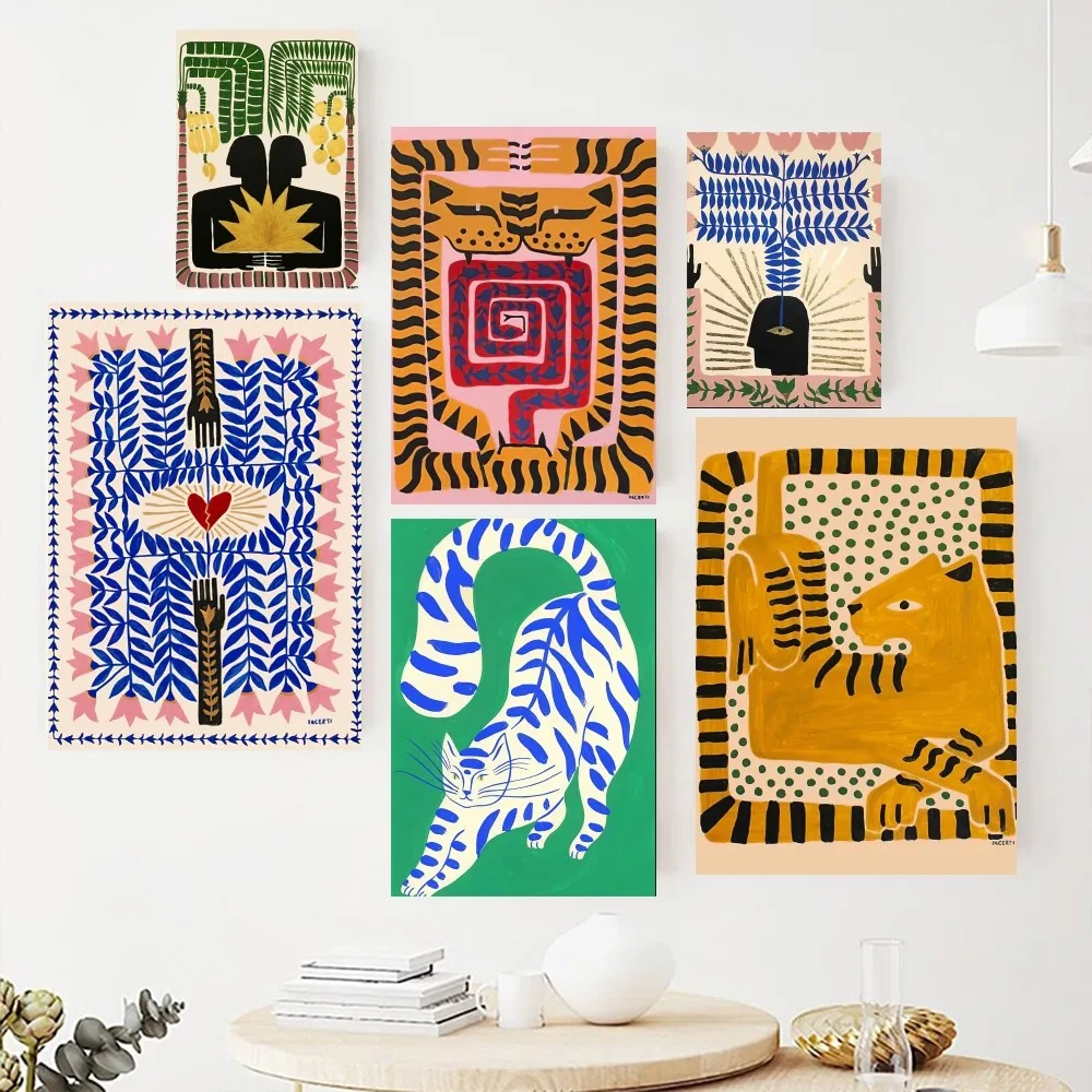 Скандинавский разноцветный абстрактный постер в Древнем Египте фотография для