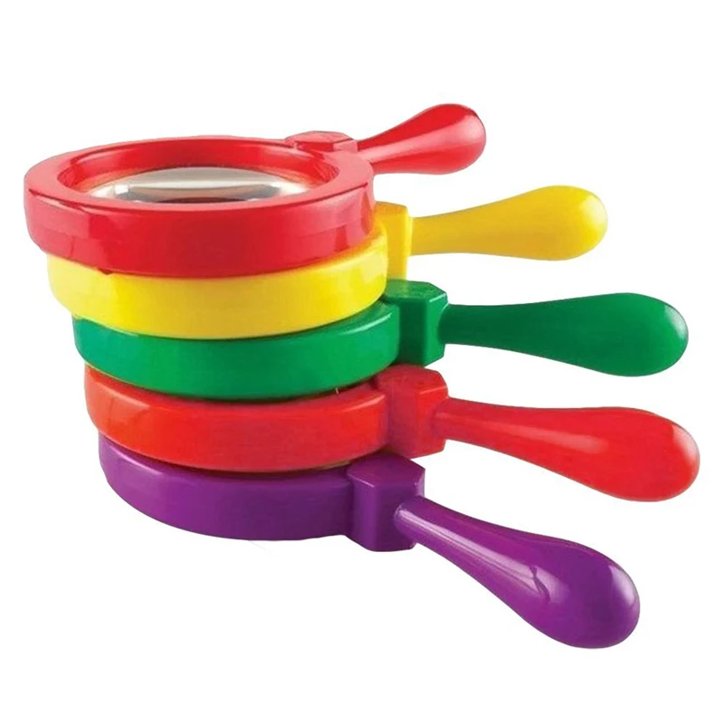 

5 цветов Пластиковые Мини увеличительные стекла детские игрушки