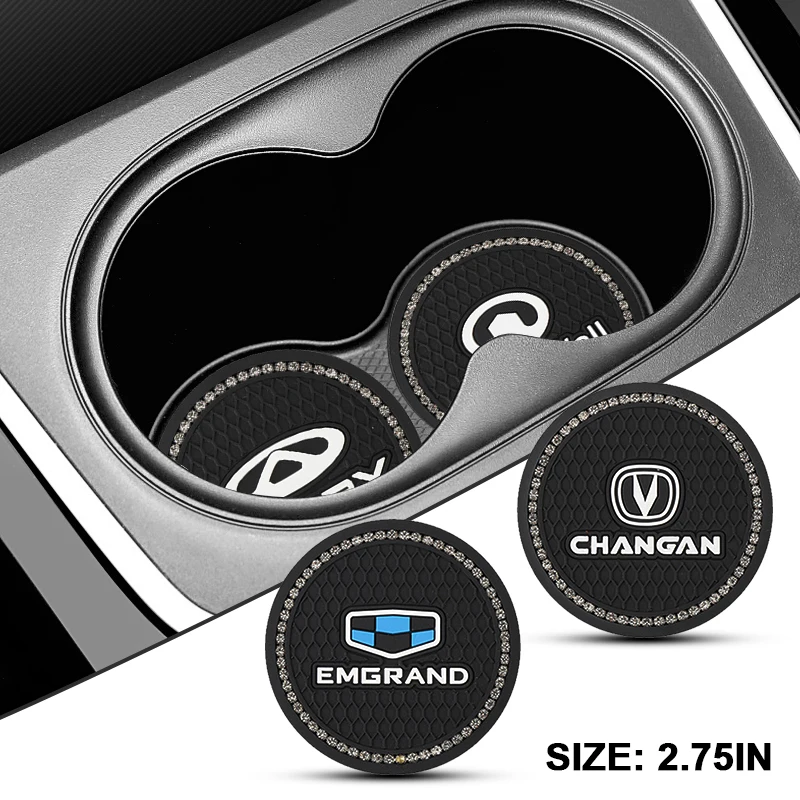 Подставка для стакана Car Diamond Coaster Water Cup Holder Anti-slip Pad Mat для Kia Sportage Ceed Rio3 4 5 K5 Picanto Ev6 Sorento Cerato Accessories on