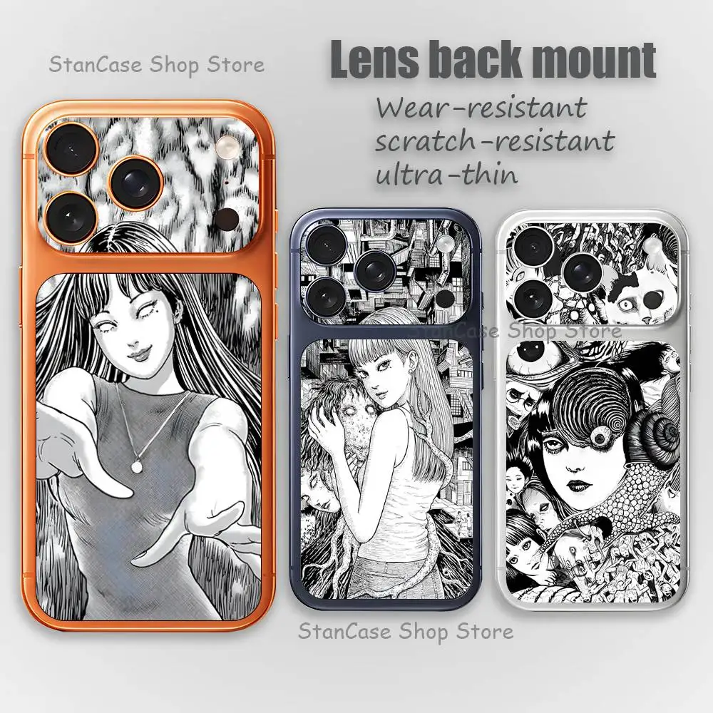 Фото Защитная пленка J-Junji Ito M-manga для объектива iPhone 17 Pro Max, защитная пленка для задней панели телефона. №1