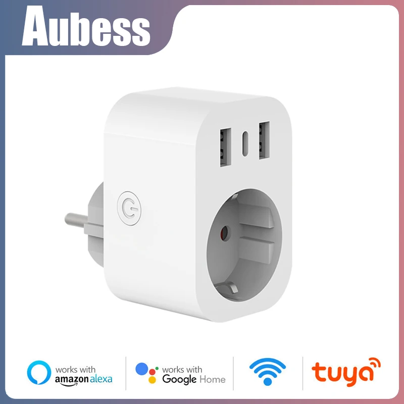 

Умная розетка Aubess, 16 А, с поддержкой Wi-Fi и голосового управления