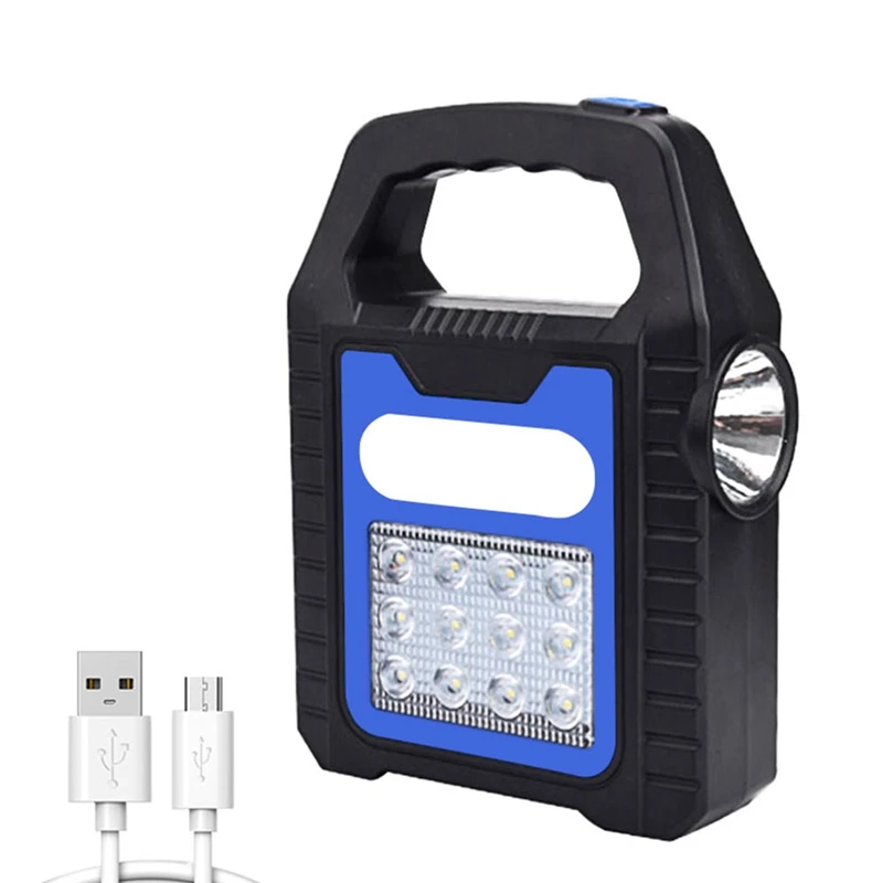 

USB Recharge&Solar Energy Portable Lantern Outdoor Waterproof Working Light Emergency Camping Flashlight