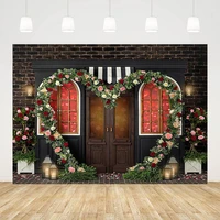 heart flower brick wall photography background bridal shower engagement party wooden door floral shoppe backdrop photo props