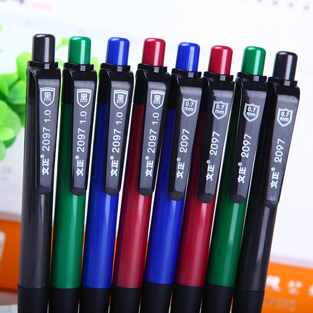 Ручка шариковая выдвижная с синими чернилами 0 7 мм 5 шт.