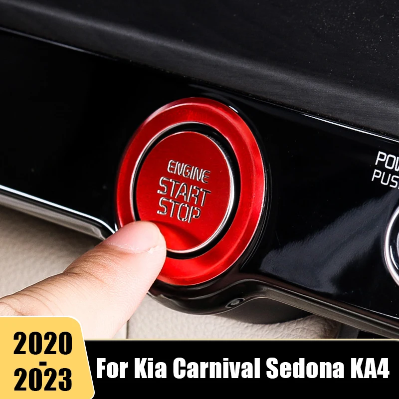 

For Kia Carnival Sedona KA4 2020 2021 2022 2023 Car Start Stop Button Sticker Trim Cover Auto Engine Stickers Interior Accessori