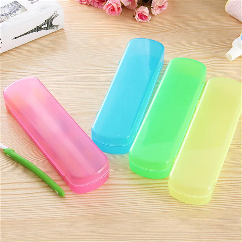 

ABS Oral Care 1Pcs Portable Anti-Dust 4Colors Travel supplies Storage Box Toothbrush Cover Tooth Brush Holder