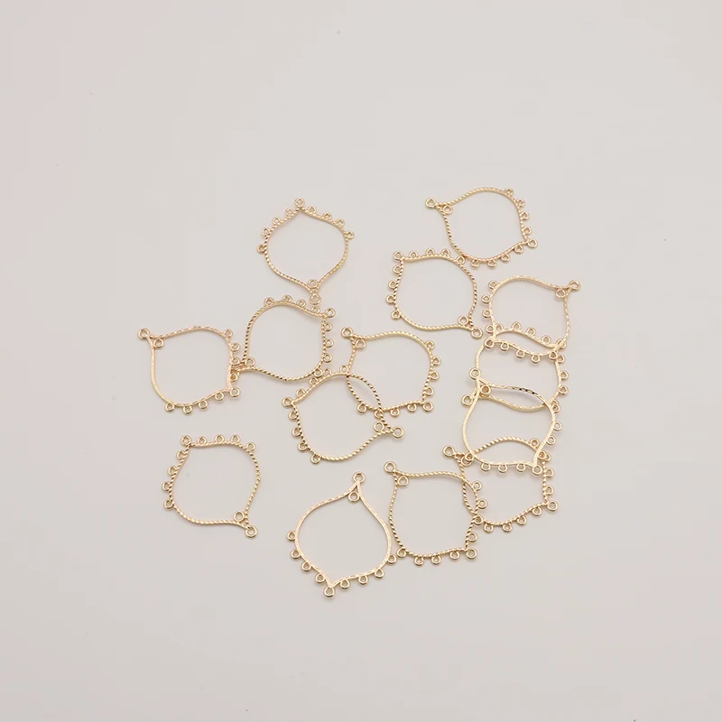 

5Pcs Curved pendant Charms Dangle Gold Color Zinc Alloy Pendants Jewelry Diy Material Accessories Earring Bracelets JA0554
