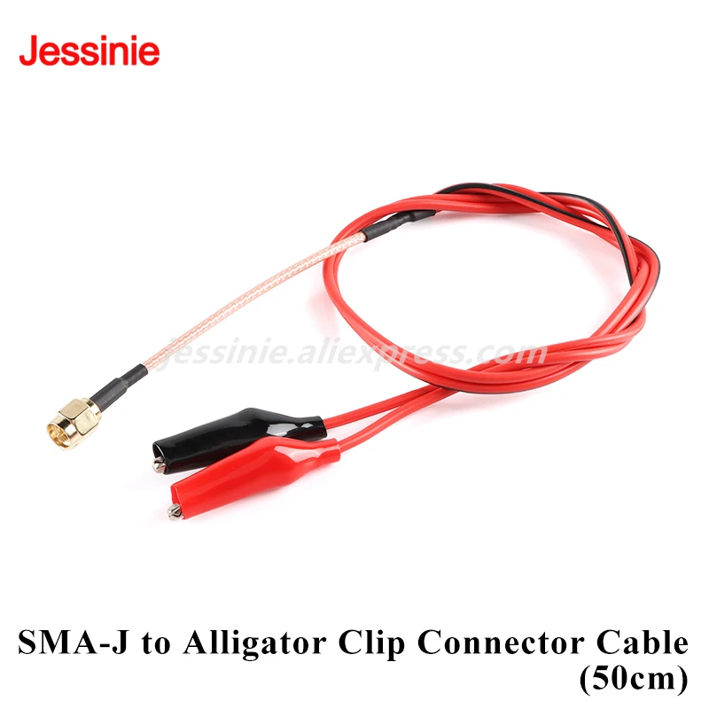 Jessinie SMA кабель RG316 с крокодиловыми зажимами 50 см