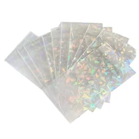 50pcs broken gemstone glass rainbow flashing card film card sleeves tarot card protector for board game cards case drop shipping