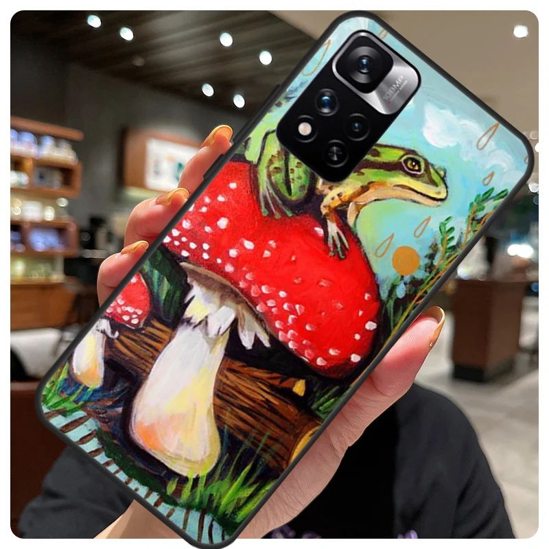 Фото Чехол Frong Froggy Art Groovy Hippie для Redmi Note 11 Pro, чехол для Xiaomi Redmi Note 10 7 8 9 Pro 8T 9S 10S 11S 9A 9C 9T Coque №4