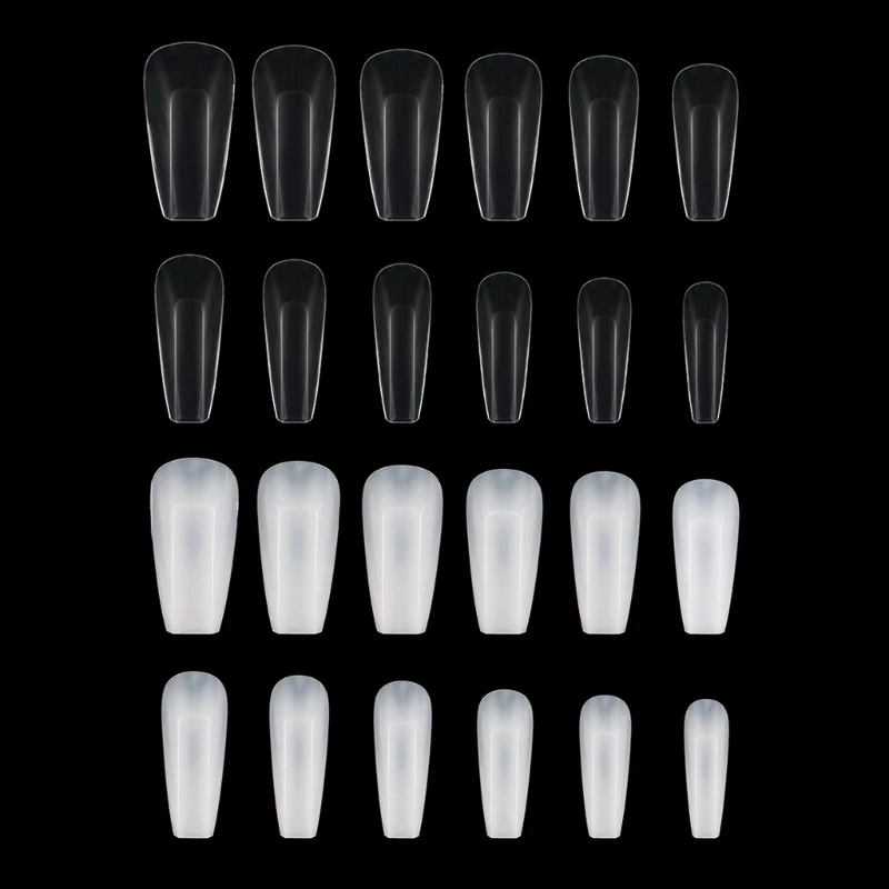 

Coffin Square Full Cover Press On Nail False Artificial Tip Long Square Straight