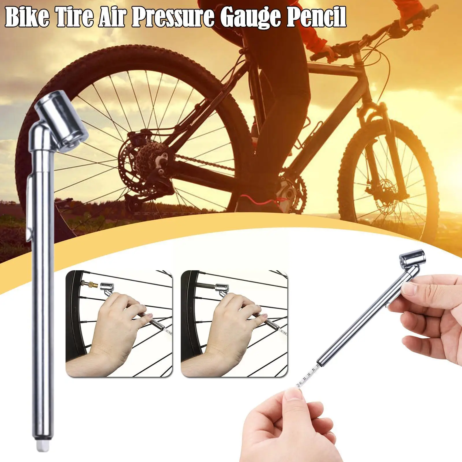 

Portable Mini Car Tire Air Pressure Test Gauge Pen Accesories Tool Meter Bycicle Diagnostic Tyre Test M5a1
