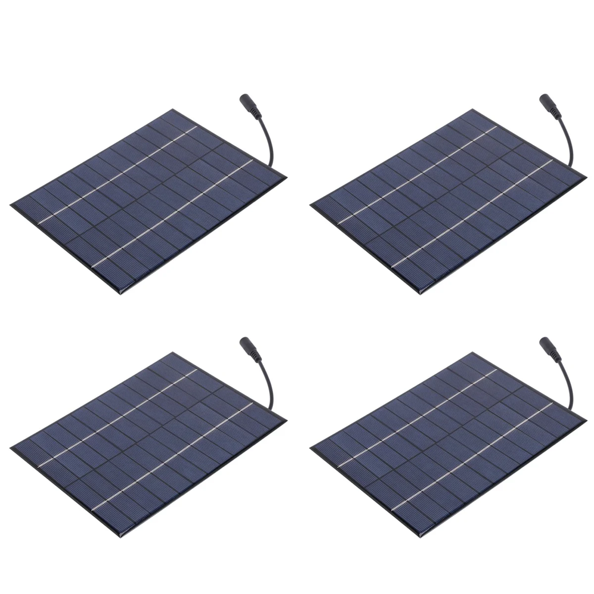 

4X 12V 5.2W Mini Solar Panel Polycrystalline Solar Cells Silicon Epoxy Solar Module System Battery Charger + DC Output