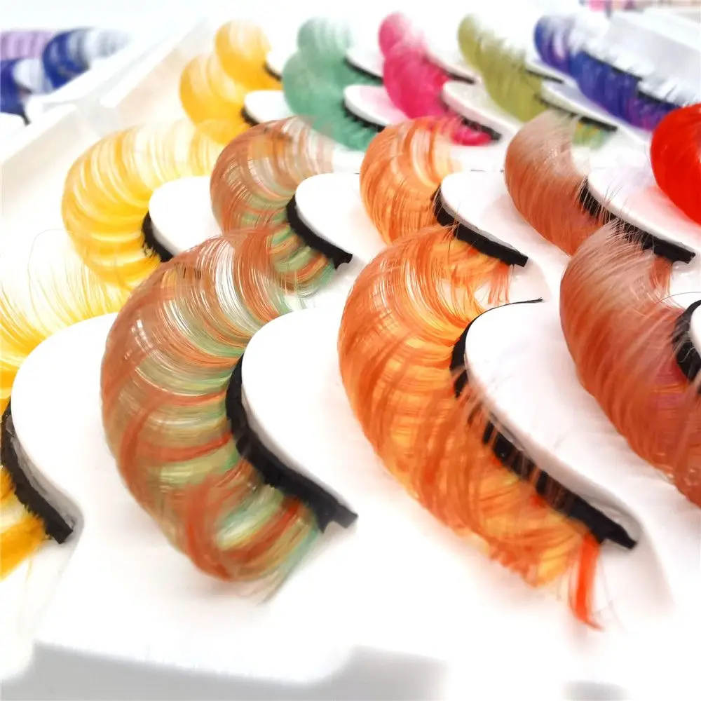 

Eyelashes Extensions 17-20mm Eyelashes Reusable Fluffy Natural Russian Curl Lashes DD Curl 3D Mink False Eyelashes