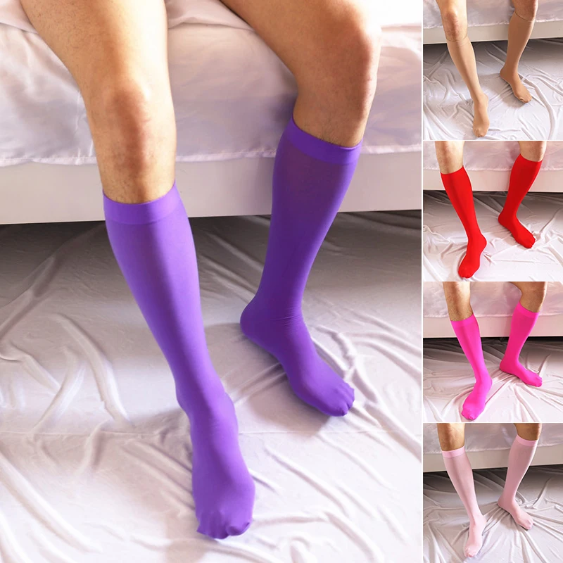 

Business Men's Velvet Calf Sock Fashion Tube Sock Soft Comfortable Male Knee High Sock Stretchy Invisible Ultrathin Tube Hosiery