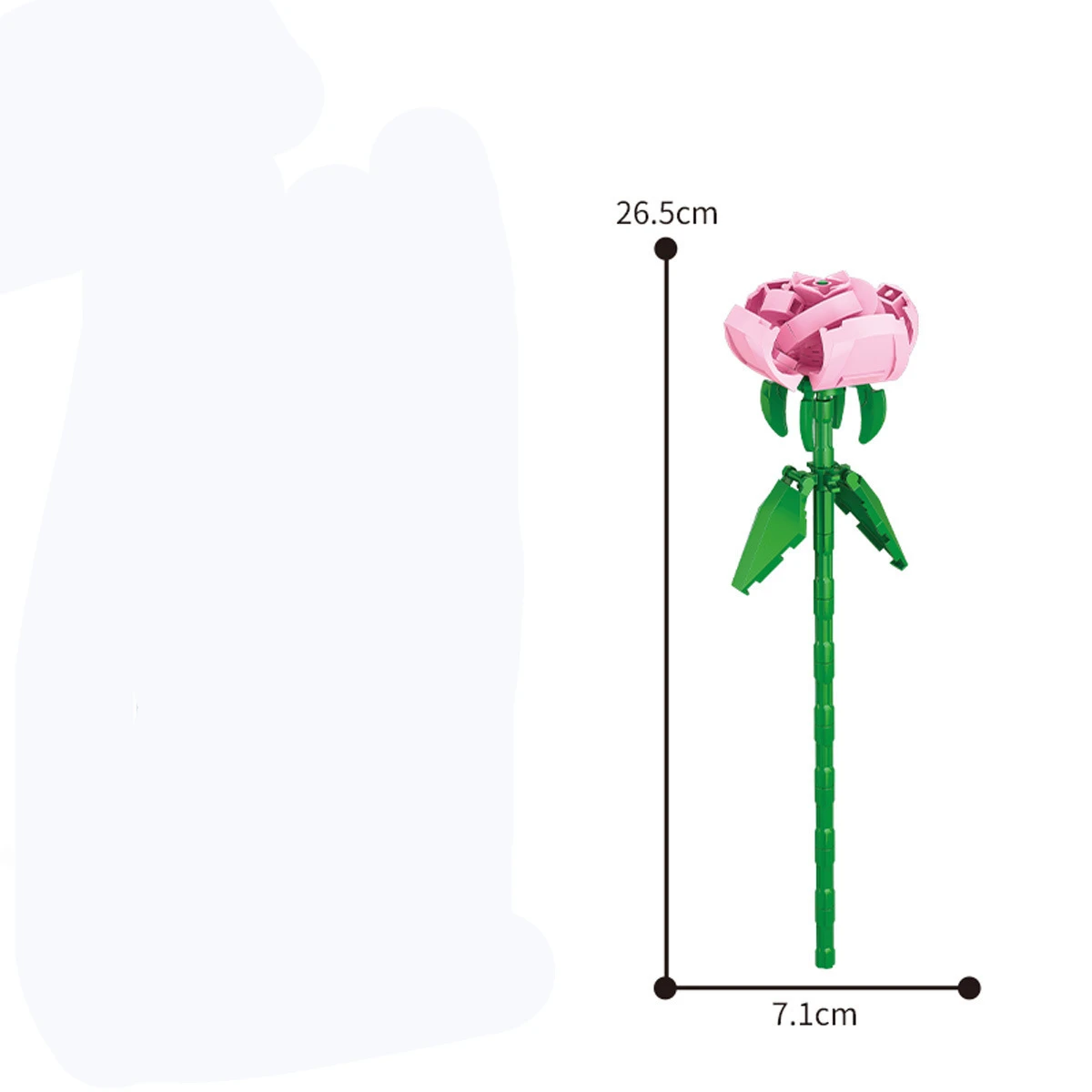 13-стильный Набор Красивых Строительных Блоков С Цветами - Розы На День Святого