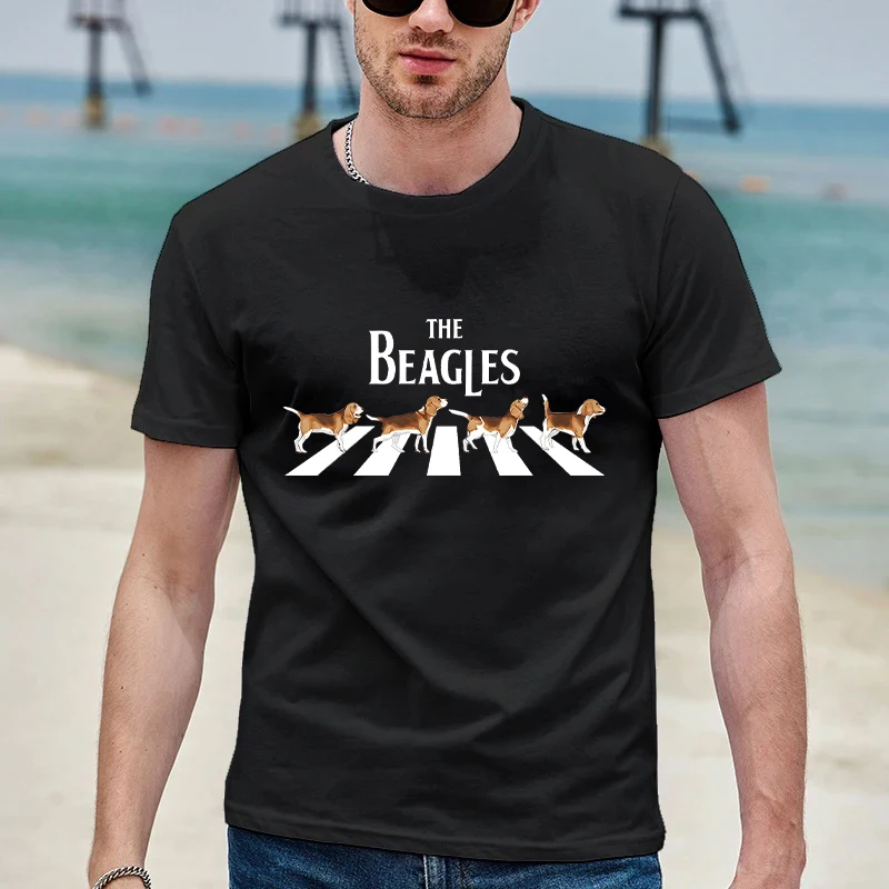 The Beagles Graphic T Shirts for Men Beagle Dog Funny Lovers Shirt Summer Clothes Fashion Casual Tee
