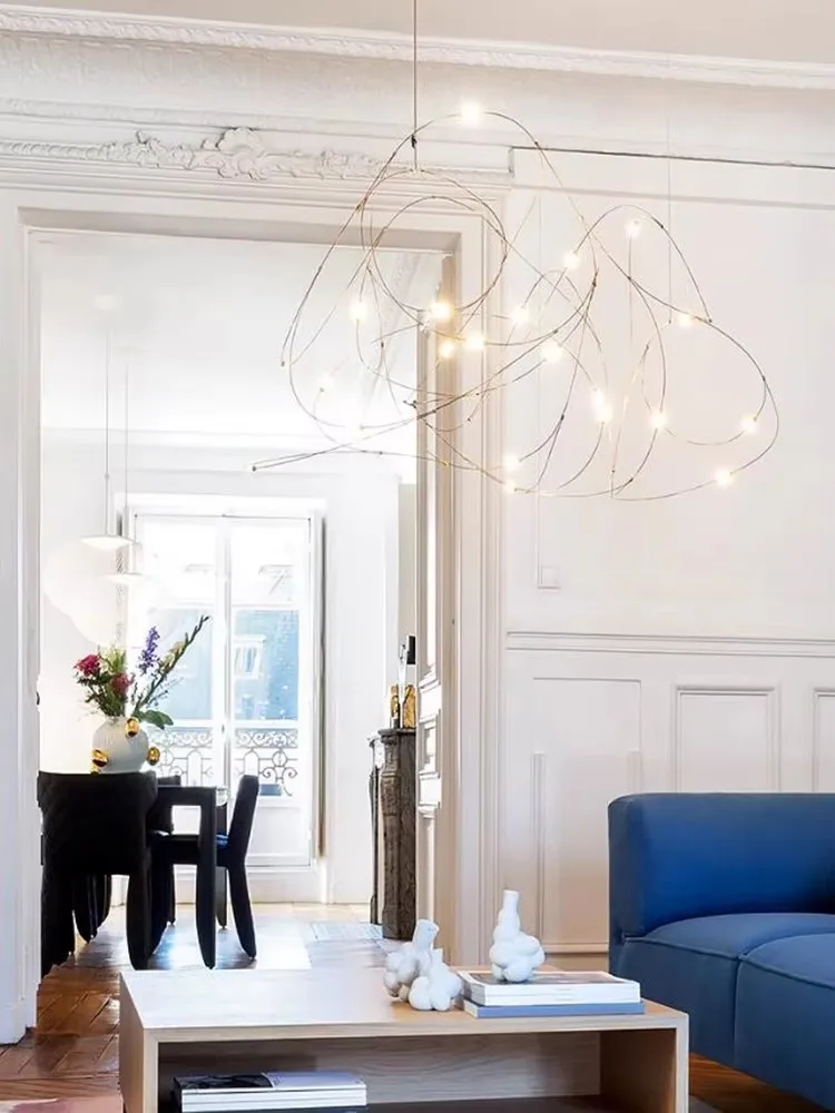 Фото Moooi Flock Люстра Диск Quasar Люстра Led Светлячок Подвесной Светильник Для Отелей Виллы Рестораны Гостиная Дизайнерская Лампа №5