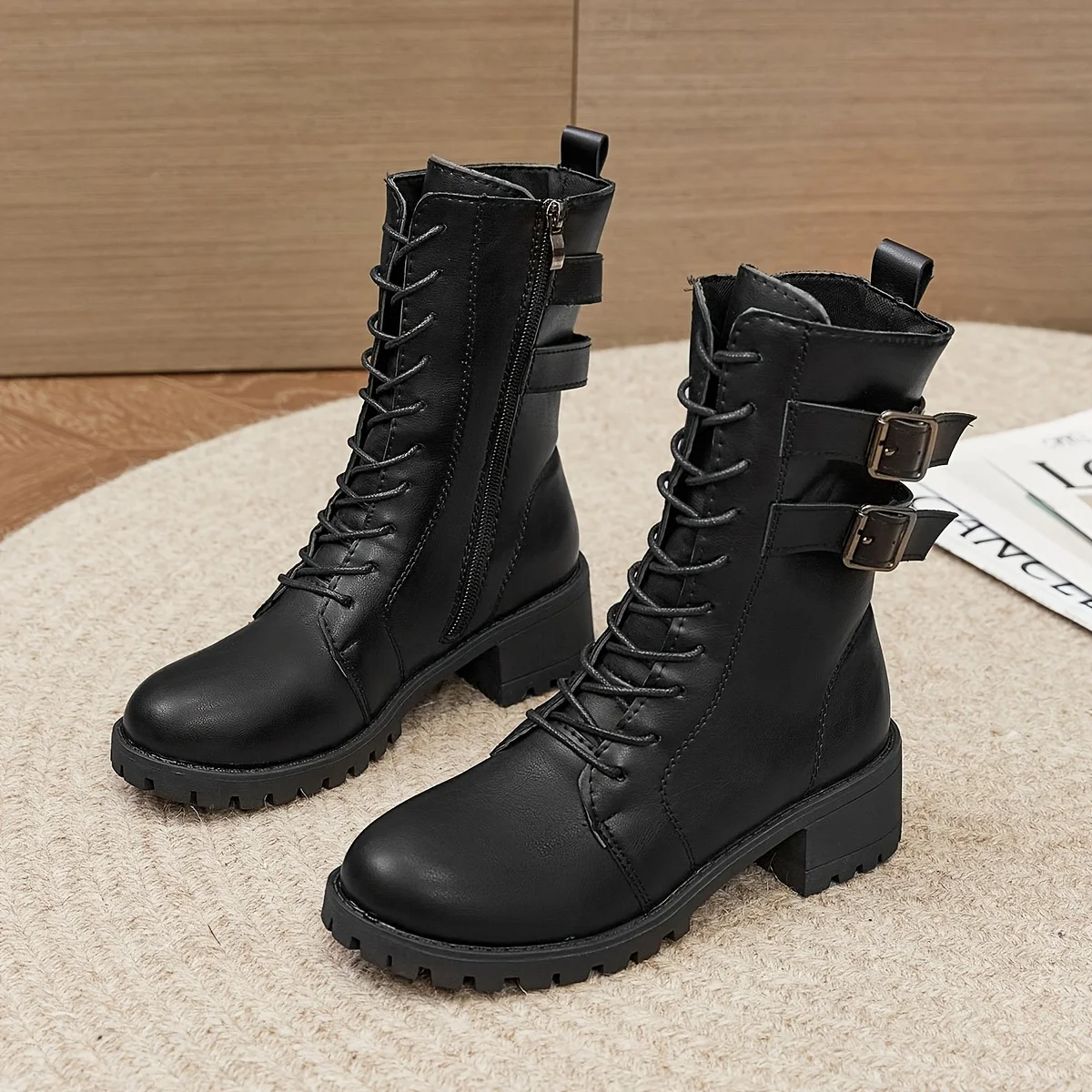 Женские однотонные минималистичные сапоги 2024 зимняя обувь из короткого плюша