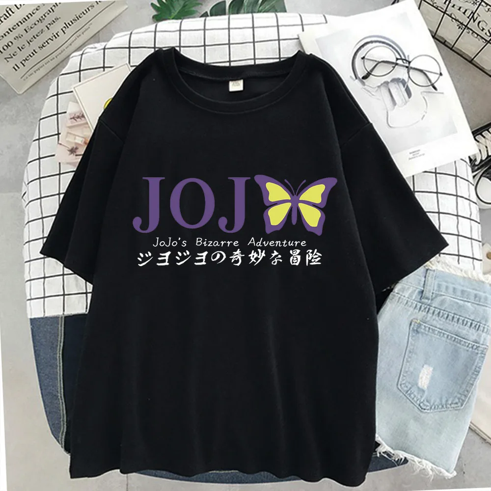 

Jojo Bizarre Adventure Zomer Koele Afdrukken T-shirt Korte Mouwen women short sleeve Fashion Casual T-shirt