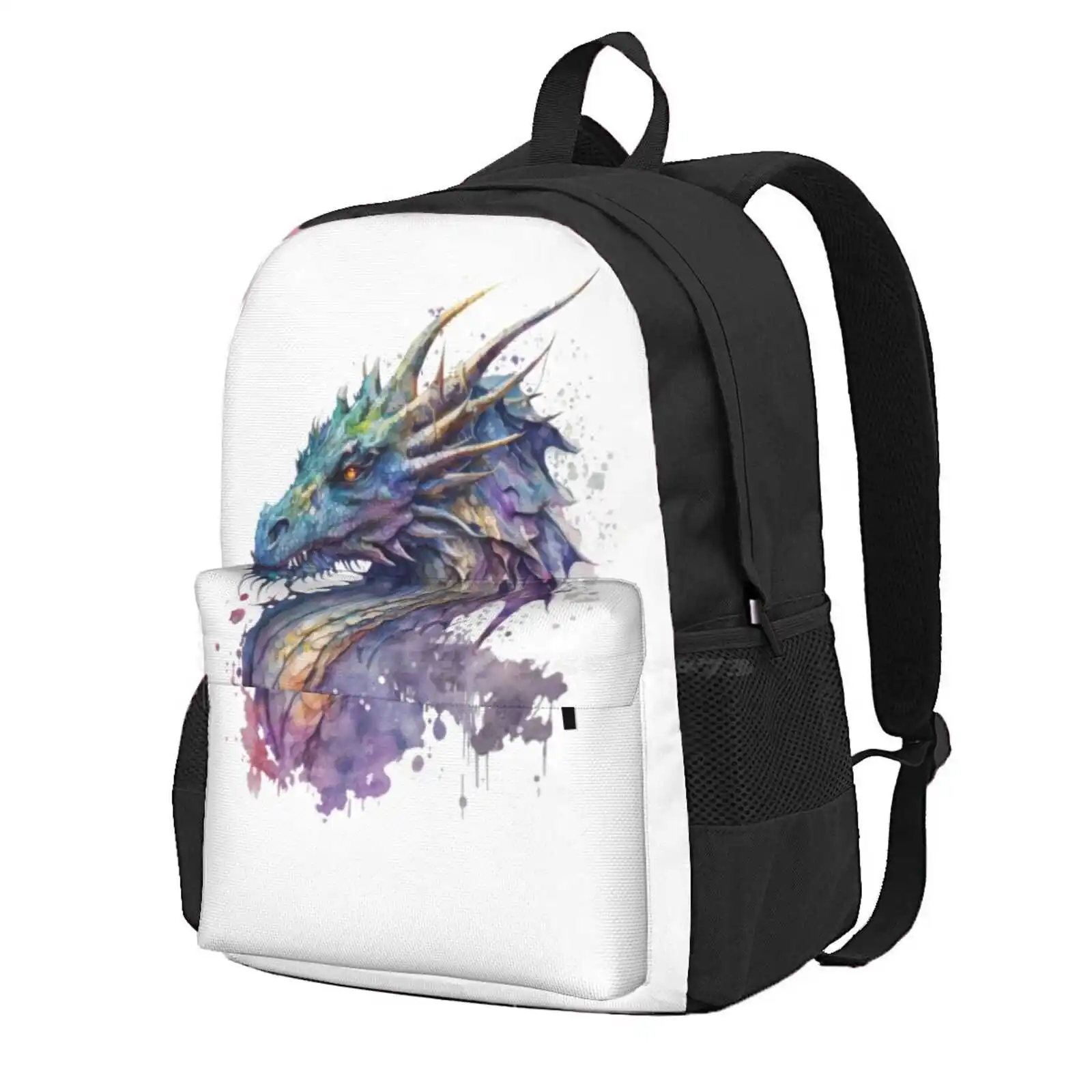 Сказочный дракон в акварельном стиле школьный ранец 8 цветов модные сумки
