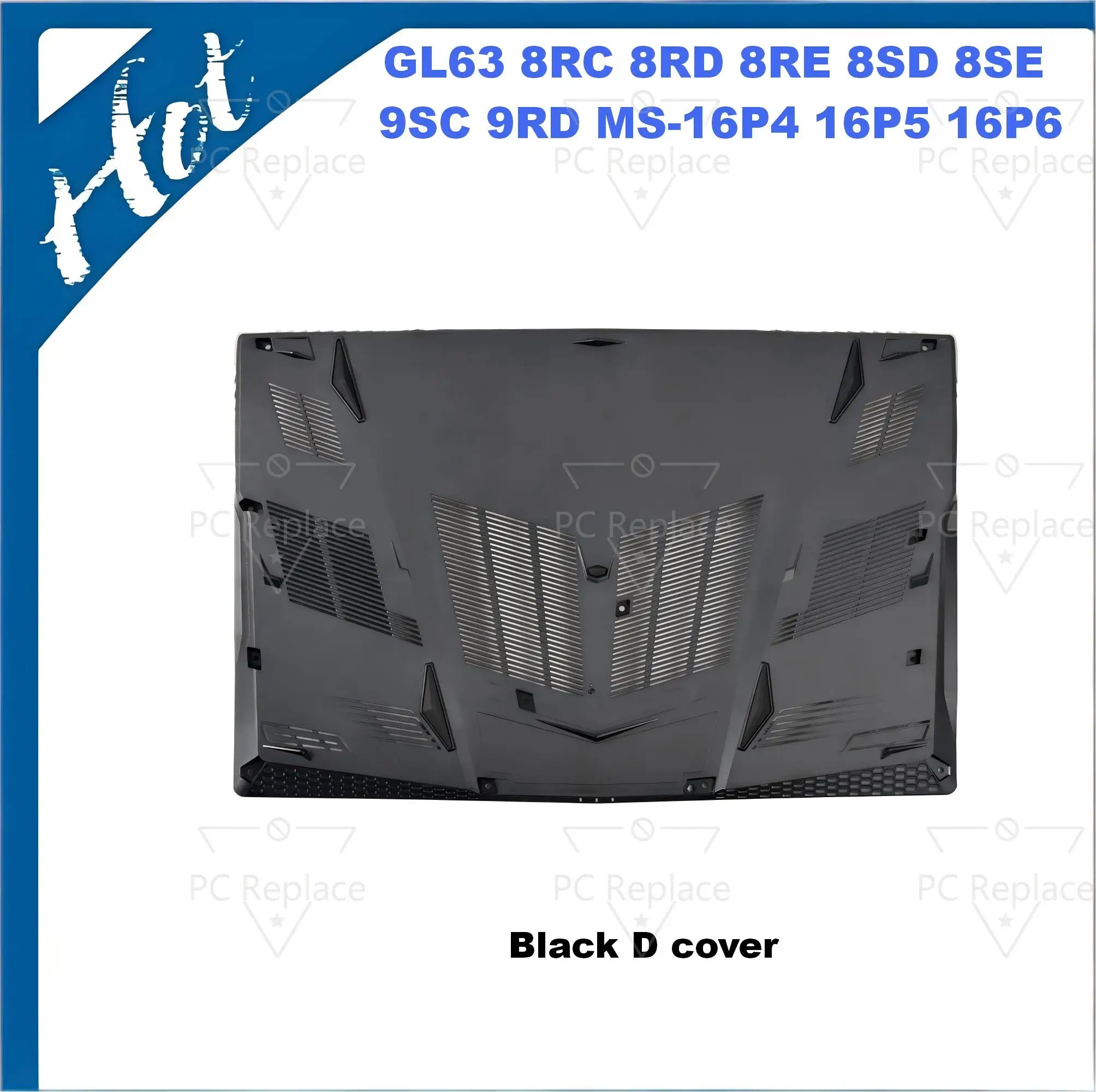 Фото Замена крышки для GL63 8RC 8RD 8RE 8SD 8SE 9SC 9RD MS-16P4 16P5 16P6 16P7 16P8: верхняя крышка, рамка, подставка для рук, основание, петли №4