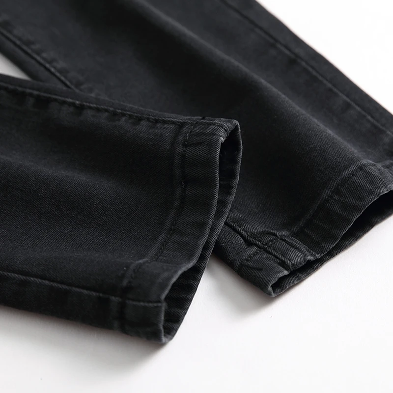 Drop Shipping Men's Jeans Biker Ripped Denim Pants With Zippers New Branded Pleated Straight Skinny Retro Trousers For Sale