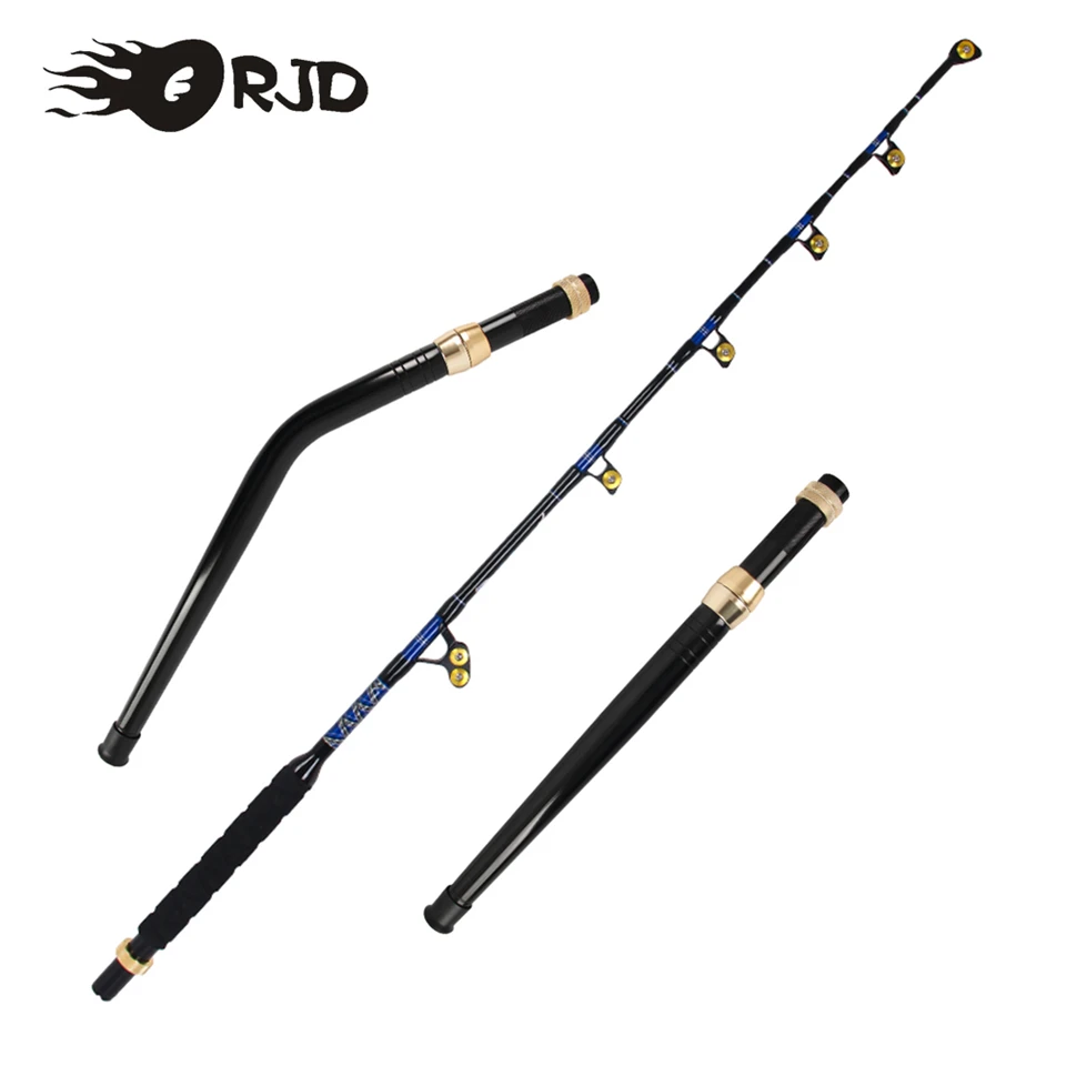 

ORJD Sea Boat Fishing Rod Trolling Rod With Handle 130lbs Lenght 6'6 5+1 Guides Big Game Rod Heavy Trolling Rod Slow Jigging Rod