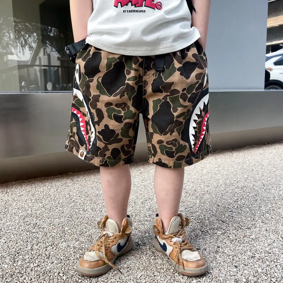 

Камуфляжные шорты для мальчиков, Новинка лета 2022, детские шорты, повседневные тонкие шорты