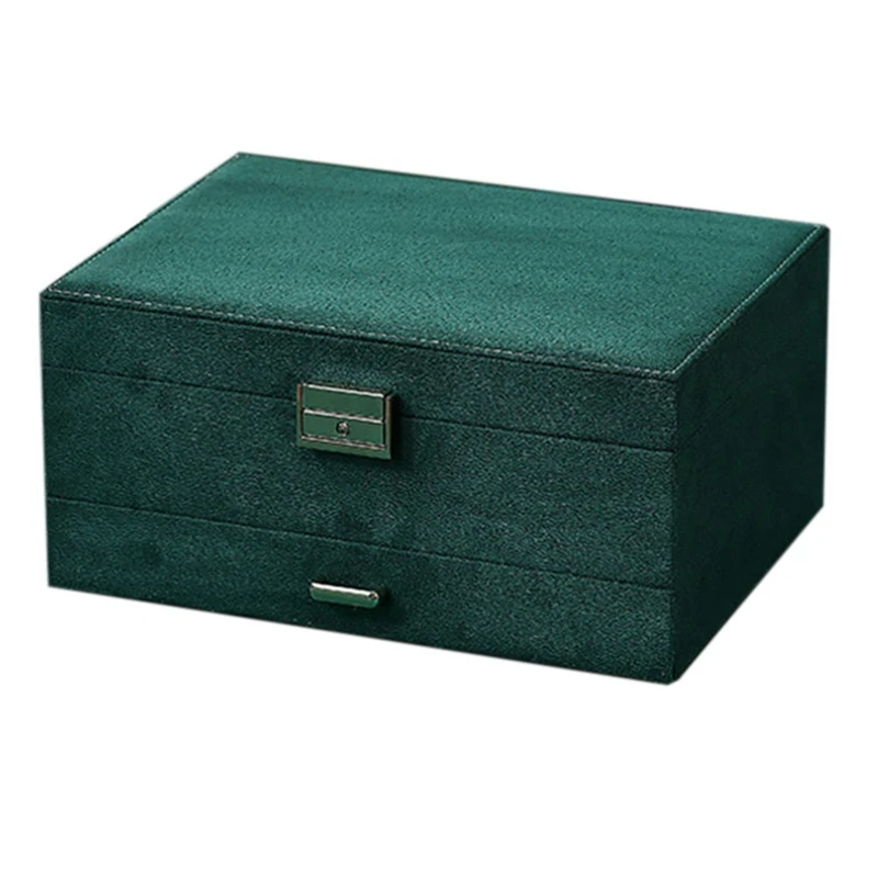 

Jewelry Box Organizer For Women Girls, 3 Layers Large Jewelry Storage Organizer With Lock Drawer Women Jewelry Organizer