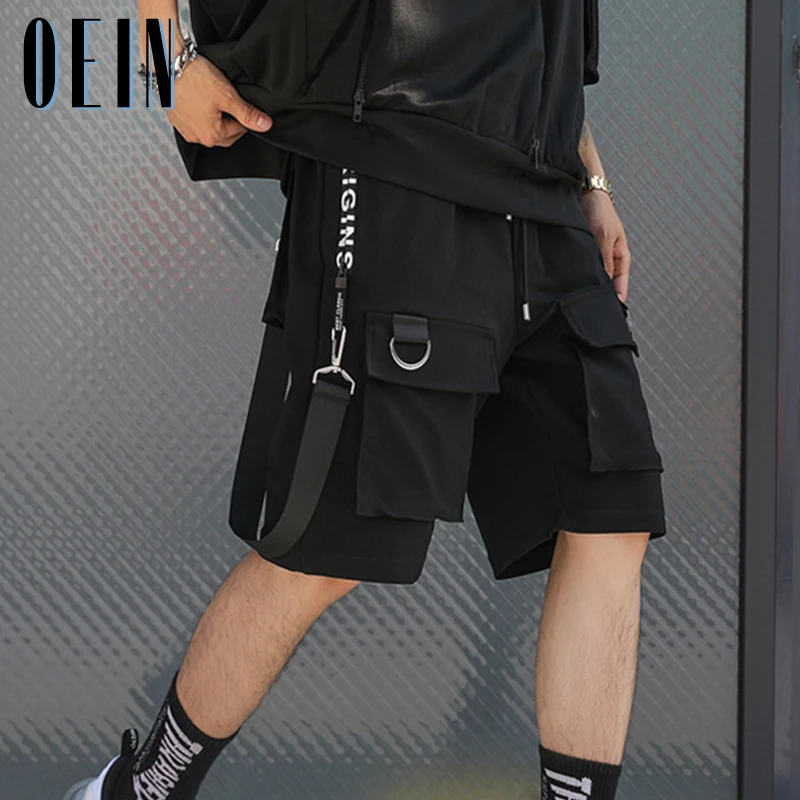 New Harajuku Street Wear Jogger Shorts Mens Fashion Hip Hop Skateboard Shorts 2022 Summer Streetwear Elastic Waist Cargo Shorts