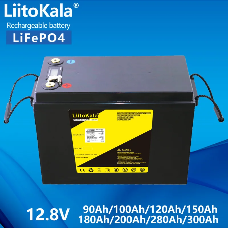 

LiitoKala 12V 12.8V 100Ah 120Ah 150Ah 180Ah 200Ah 280Ah 300Ah LiFePO4 Battery For RV Campers Golf Cart Off-Road Off-grid