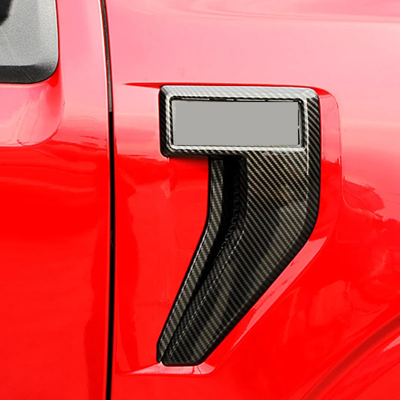 

Абс углеродное волокно зернистая палка боковой корпус крыло вентиляционное отверстие крышка отделка автомобильные аксессуары для Ford Raptor F150 2021 2022 2023