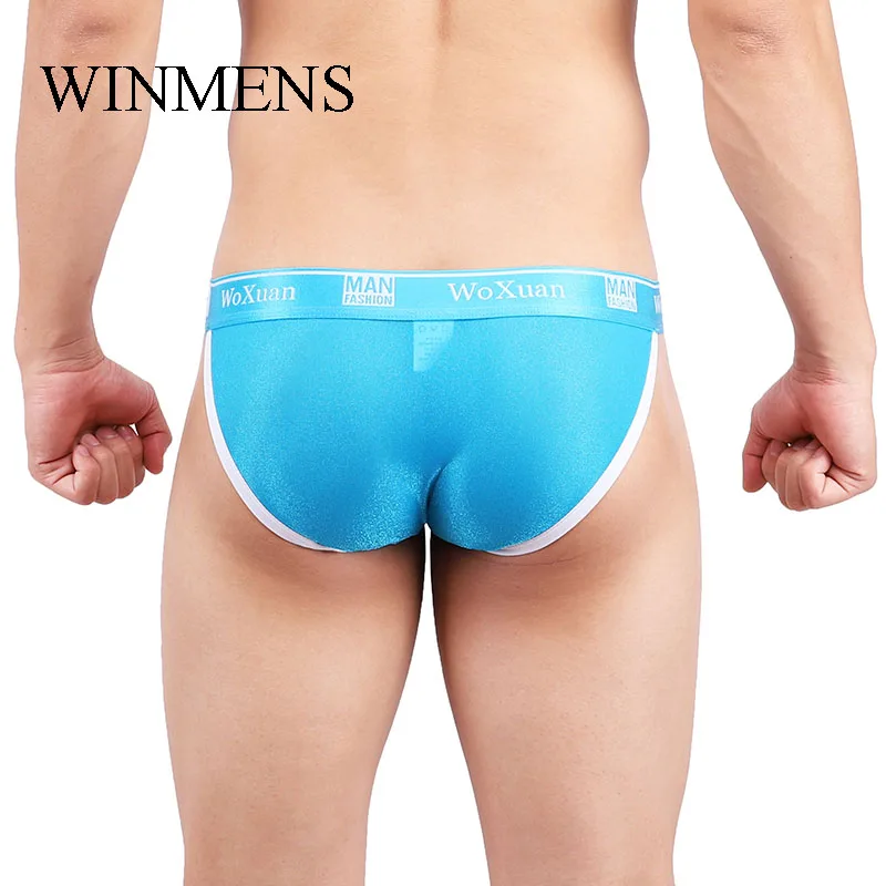 Трусы-брифы мужские прозрачные с высоким разрезом 5 шт./лот |