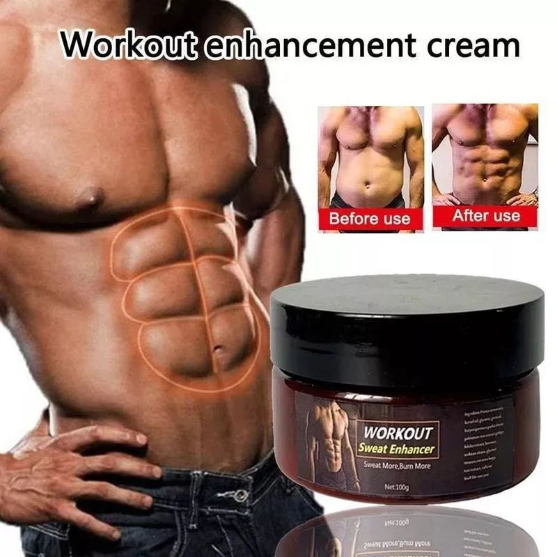 

100ML Workout Sweat Enhancer Fat Burning Slimming Weight Loss Shapes Butt Abdomen Strong Abdominal Muscle Enhancement Cream