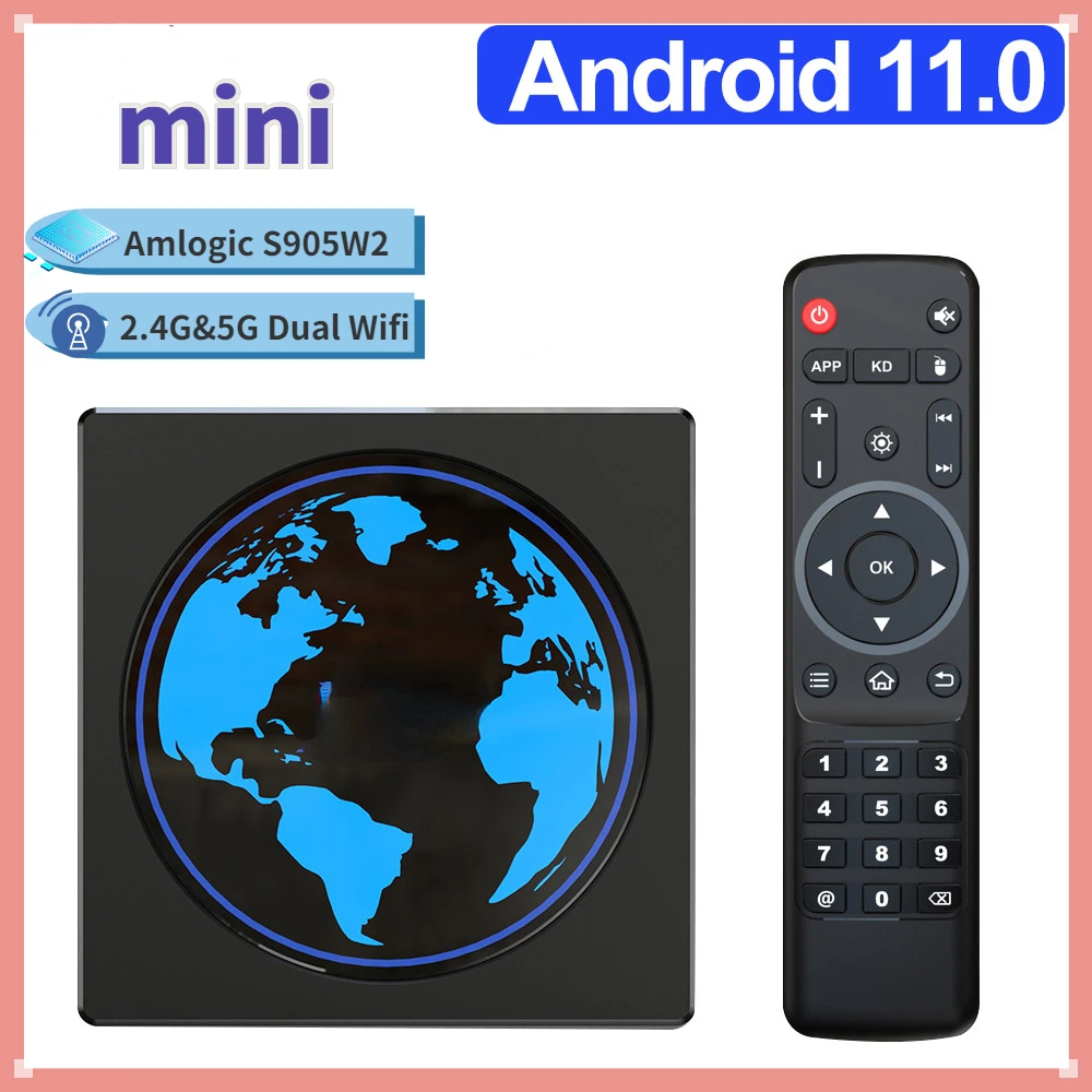 

ТВ-приставка на Android 2022, 4 + 64/32 ГБ, Amlogic S905W2, 11,0 ГГц, Wi-Fi