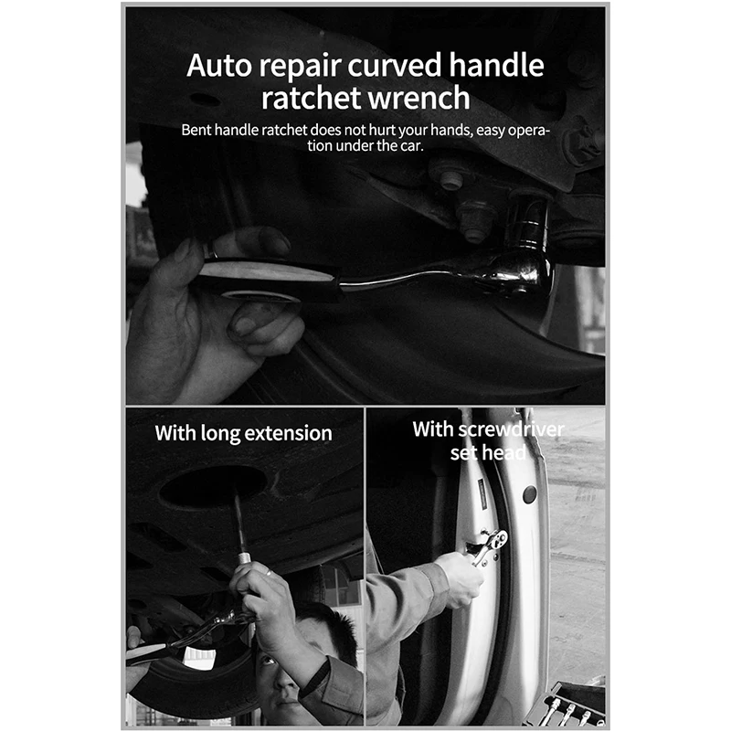 

46/53PCS Professional Automobile Repair Tool Set Multifunctional Hand Tool Chromes Vanadium Steel Repairing Tool for Car Hogard