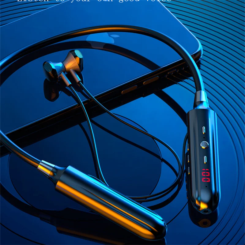 

Hanging Neck Headphones In-Ear Stereo Bluetooth-compatible Earphone With HD Mic Wireless Sport Headset Earbuds S890 For 2022
