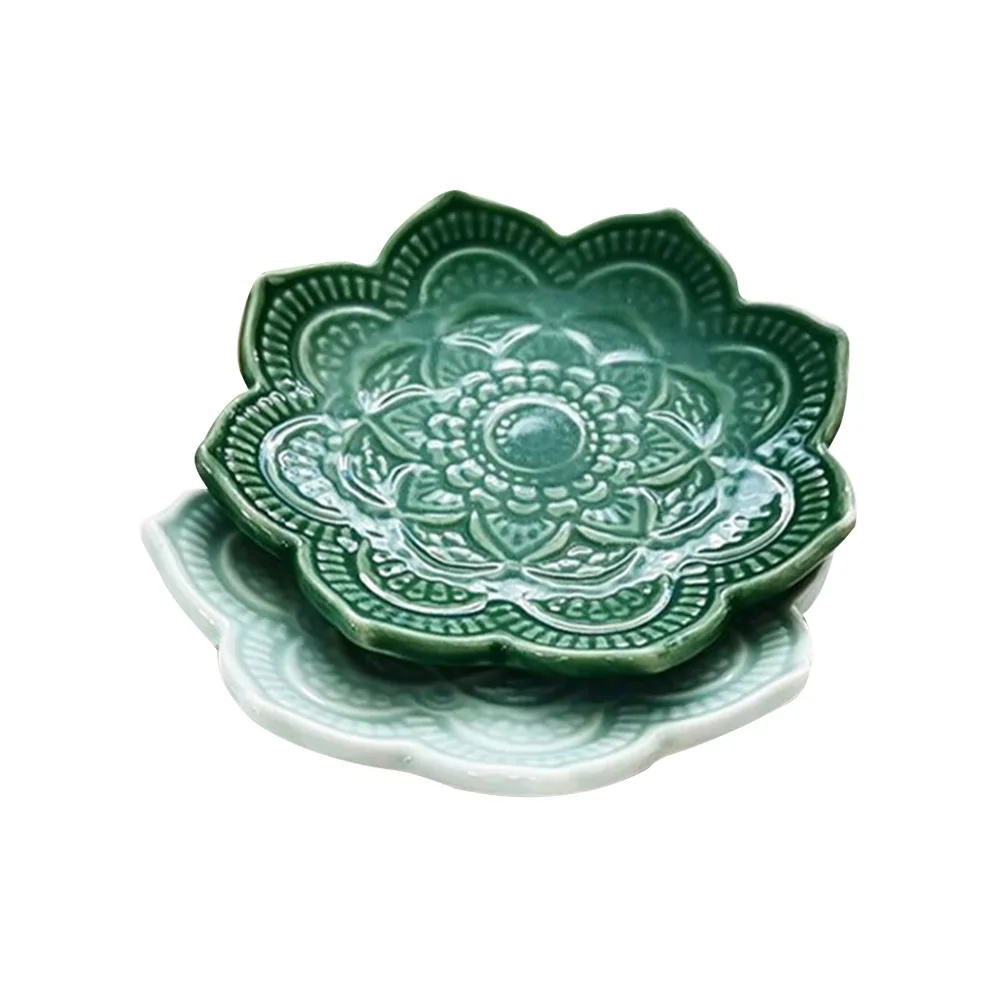 

2pcs Ceramic Holder Multifunctional Plate Gift Jewelry Storage Trinket Tray Necklace Ring Dish Display Small Bracelet Earrings