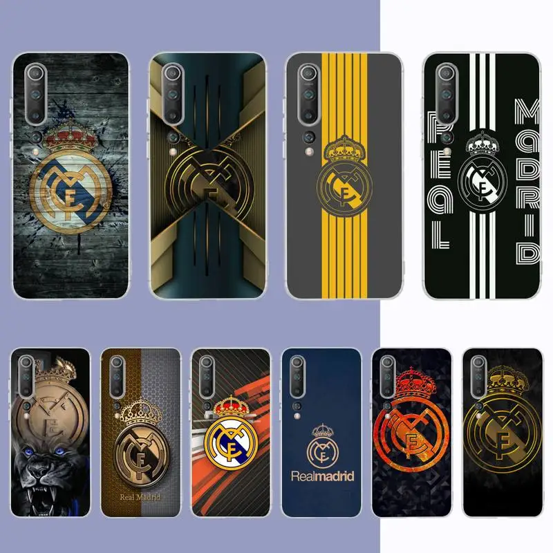 

Spain Real Madrid Football Phone Case for Samsung S21 A10 for Redmi Note 7 9 for Huawei P30Pro Honor 8X 10i cover