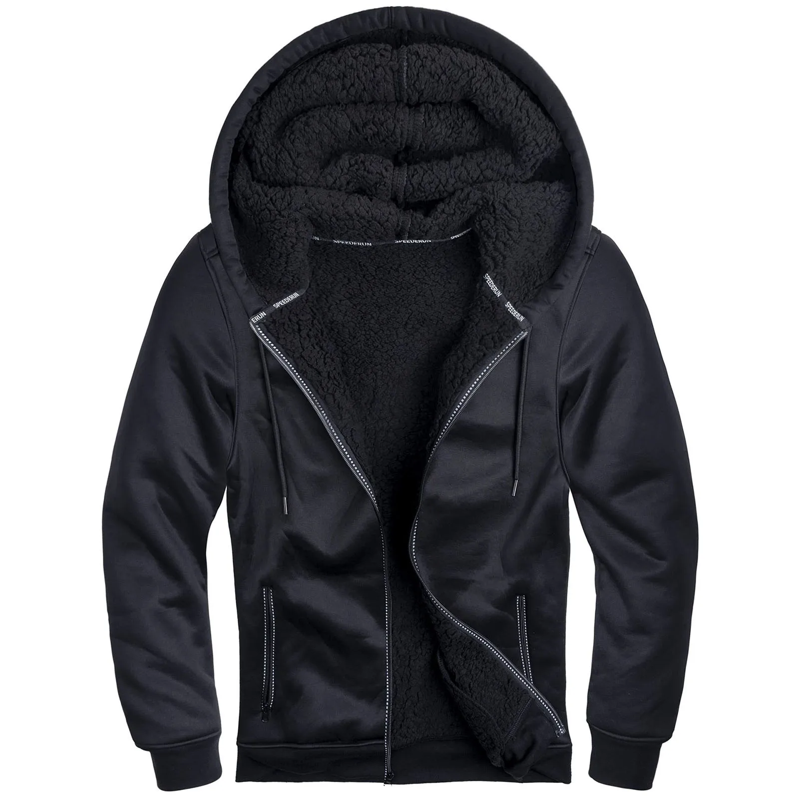 

Толстовка мужская флисовая, толстая кофта с капюшоном, на молнии, в готическом стиле, на осень